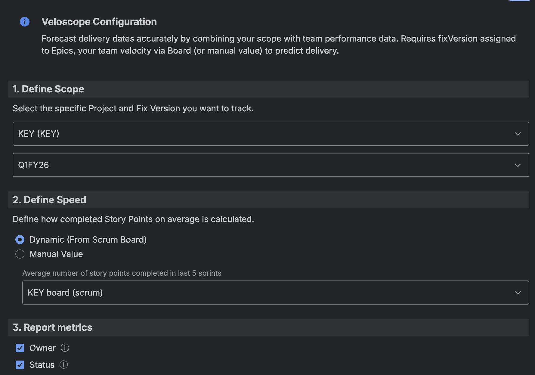 Detailed view of calculation